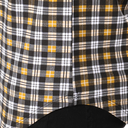 Frilivin - Tee Shirt Oversize A Carreaux Avec Bandes 5122 Noir Jaune