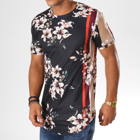 Frilivin - Tee Shirt Oversize 5117F Noir Floral