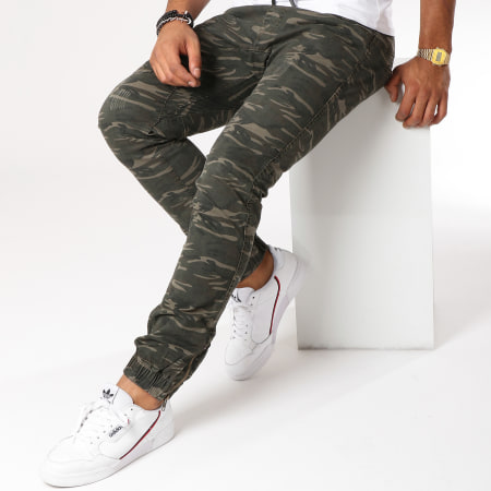 Indicode Jeans - Jogger Pant Yacine Vert Kaki Camouflage