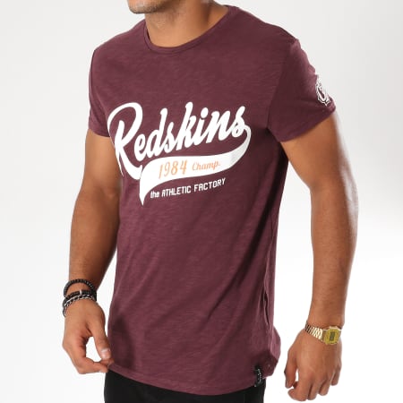 Redskins - Tee Shirt Champ Flemming Bordeaux Chiné