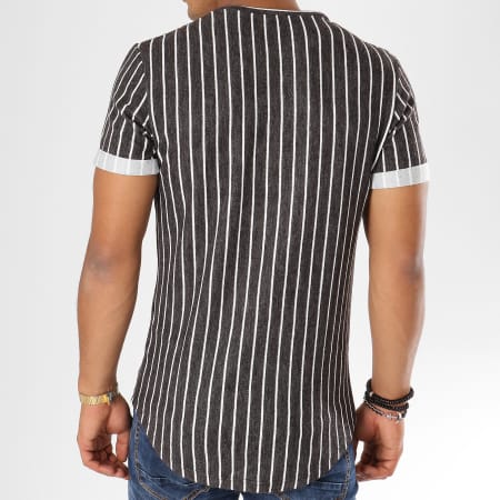 Aarhon - Tee Shirt Oversize 18-232 Noir Blanc