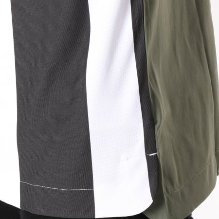 Adidas Originals - Tee Shirt Manches Longues De Sport Side DH5134 Noir Blanc Vert Kaki