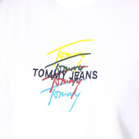 Tommy Hilfiger - Tee Shirt Manches Longues Repeat Signature 5179 Blanc