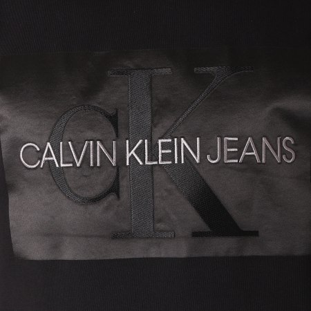 Calvin Klein - Sweat Crewneck Outlined Monogram 9527 Noir