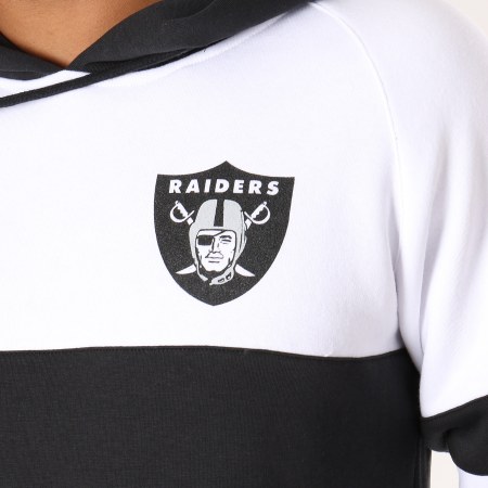 Majestic Athletic - Sweat Capuche Wells Fashion NFL Oakland Raiders Noir Blanc