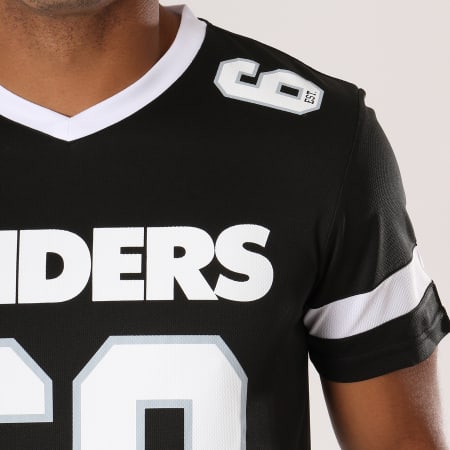 Majestic Athletic - Tee Shirt De Sport Portmer NFL Oakland Raiders Noir Blanc