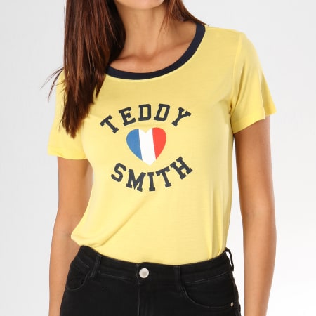 Teddy Smith - Tee Shirt Femme Twelvo Jaune