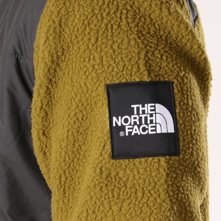 The North Face - Veste Zippée Polaire Denali Fleece 381M Vert Kaki Gris Anthracite