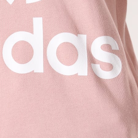Adidas Originals - Sweat Capuche Femme Trefoil DH3134 Rose Blanc