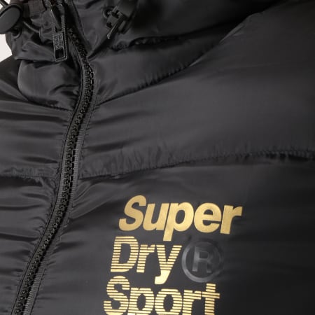 Superdry - Doudoune Gym Tech Gold MS3031AR Noir Doré