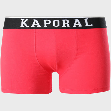 Kaporal - Lot De 3 Boxers Quad Noir Rouge Blanc