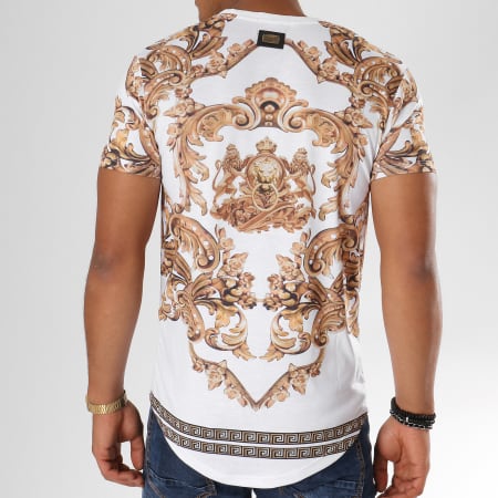 Uniplay - Tee Shirt Oversize 16345-AJ909 Blanc Doré Renaissance