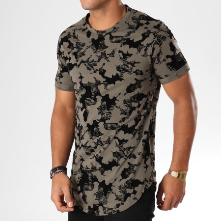 VIP Clothing - Tee Shirt Oversize 3047 Vert Kaki Camouflage