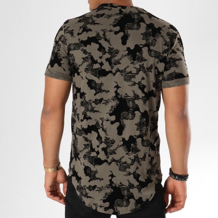 VIP Clothing - Tee Shirt Oversize 3047 Vert Kaki Camouflage
