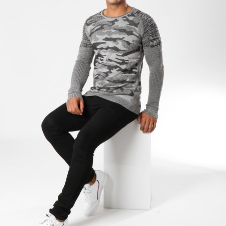 John H - Pull 3178 Gris Camouflage