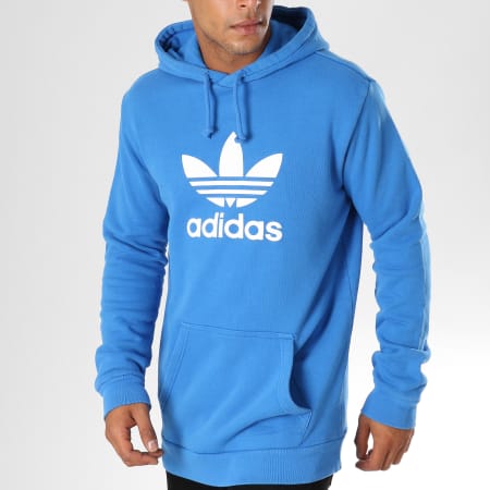 Adidas Originals - Sweat Capuche Trefoil DT7965 Bleu Roi