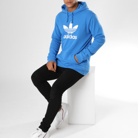 Adidas Originals - Sweat Capuche Trefoil DT7965 Bleu Roi