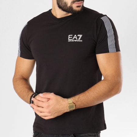 EA7 Emporio Armani - Tee Shirt Avec Bandes 6ZPT16-PJ02Z Noir