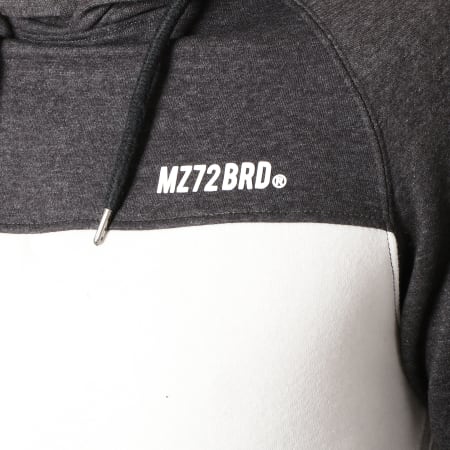 MZ72 - Sweat Capuche Jeagle Noir Blanc Gris Anthracite Chiné