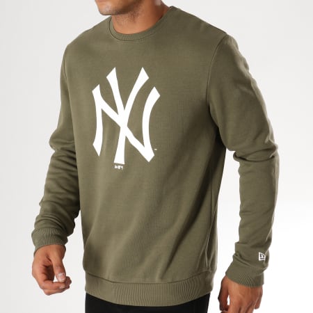 New Era - Sweat Crewneck Team Logo New York Yankees 11863702 Vert Kaki Blanc