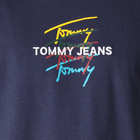Tommy Hilfiger - Tee Shirt Manches Longues Repeat Signature 5179 Bleu Marine