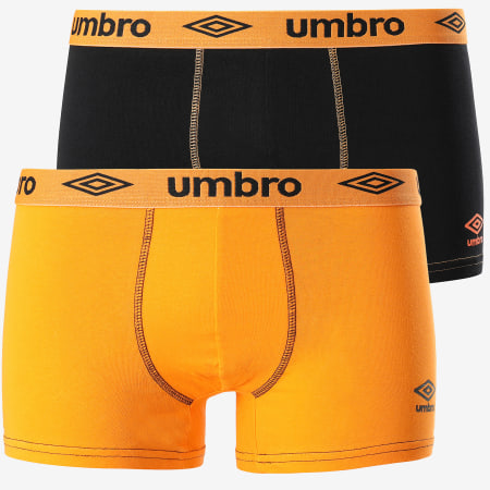 Umbro - Lot De 2 Boxers BCX2 Orange Noir