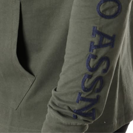 US Polo ASSN - Sweat Capuche Logo Fleece Vert Kaki
