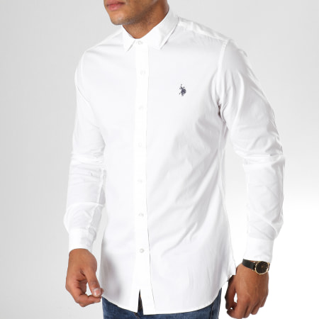 US Polo ASSN - Chemise Manches Longues Rolf Blanc