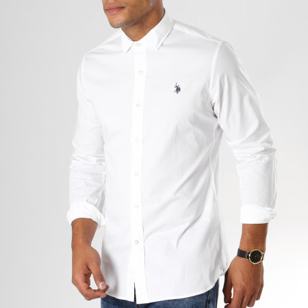 US Polo ASSN - Chemise Manches Longues Rolf Blanc