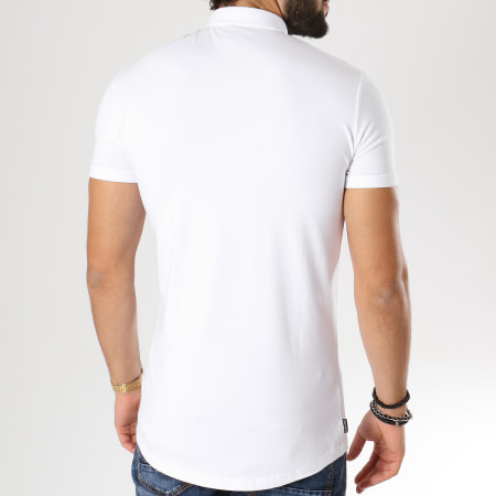 Gym King - Polo Manches Courtes Oversize Jersey Blanc