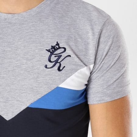 Gym King - Tee Shirt Oversize Escobar Bleu Marine Gris Chiné Blanc Bleu Clair