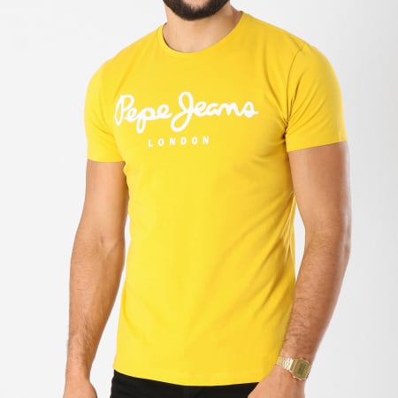 Pepe Jeans - Tee Shirt Original Stretch Jaune