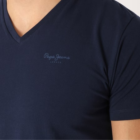 Pepe Jeans - Tee Shirt Original Basic Bleu Marine