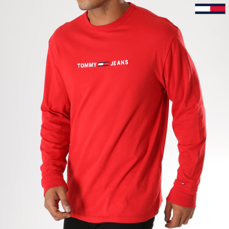 Tommy Hilfiger - Tee Shirt Manches Longues Small Text 5331 Rouge