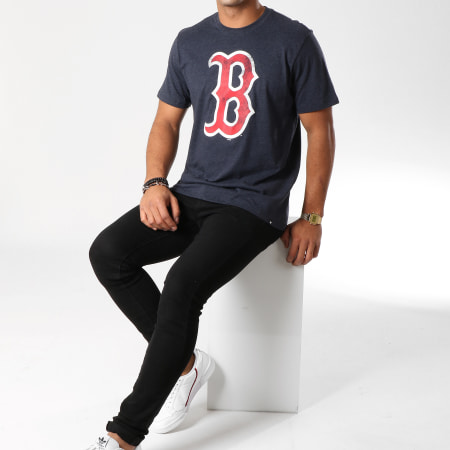 '47 Brand - Tee Shirt Boston Red Sox Bleu Marine Chiné