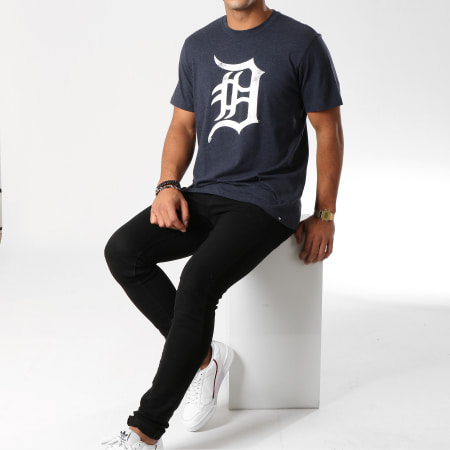 '47 Brand - Tee Shirt Detroit Tigers Bleu Marine Chiné