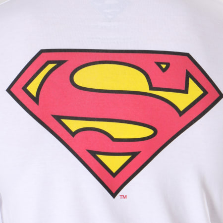 DC Comics - Tee Shirt Manches Longues Classic Logo Back Blanc