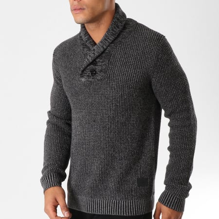 Jack And Jones - Pull Vincent Gris Anthracite Chiné