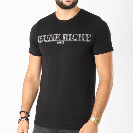 Jeune Riche - Tee Shirt Classic Strass Noir