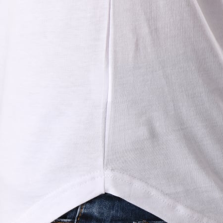 LBO - Tee Shirt Oversize Raglan Avec Bandes 556 Blanc Noir