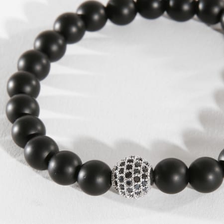 California Jewels - Bracelet B916-1 Noir Argenté