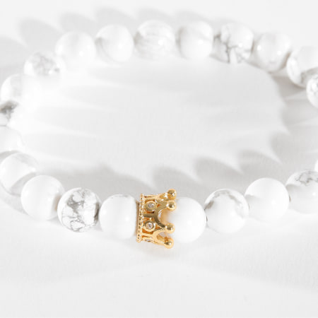 California Jewels - Bracelet B920-2 Blanc Doré
