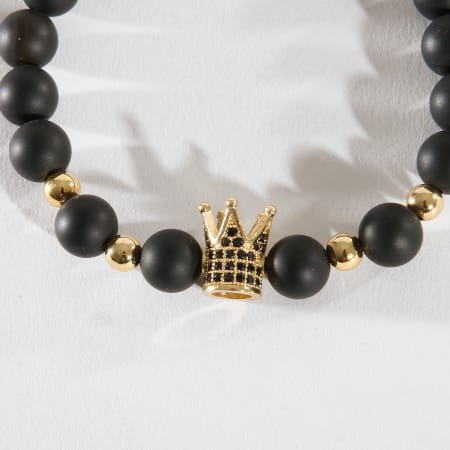 California Jewels - Bracelet B928 Noir Doré