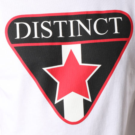 Distinct - Tee Shirt Avec Bandes Star Blanc