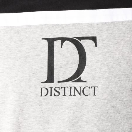 Distinct - Tee Shirt Bicolore Gris Chiné Noir