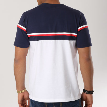 Distinct - Tee Shirt Stripes Blanc Bleu Marine