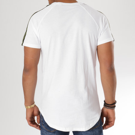 Frilivin - Tee Shirt Oversize Avec Bandes 5122A Blanc