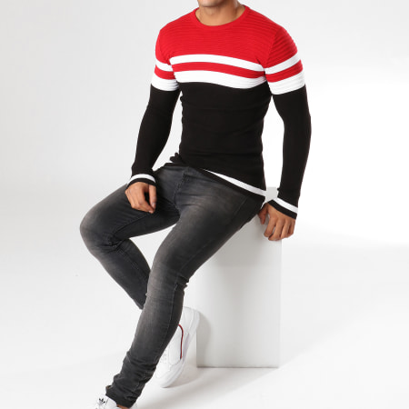 Classic Series - Pull AD016 Noir Rouge Blanc