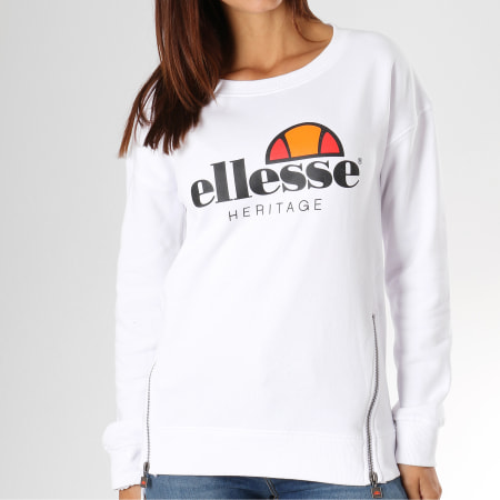 Ellesse - Sweat Crewneck Femme 1076 Zip Blanc