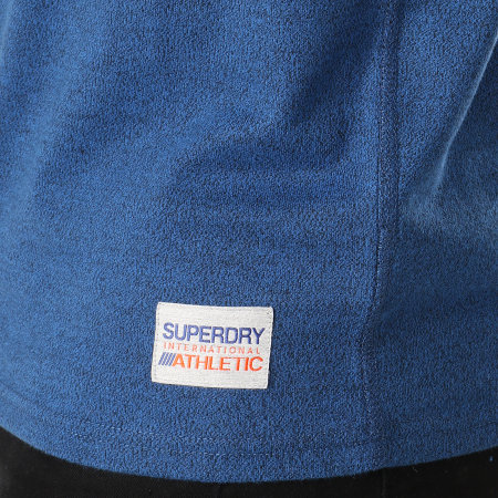 Superdry - Tee Shirt Manches Longues Trophy M60314AR Bleu Chiné 